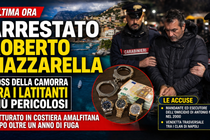 Arrestato Roberto Mazzarella in Costiera Amalfitana
