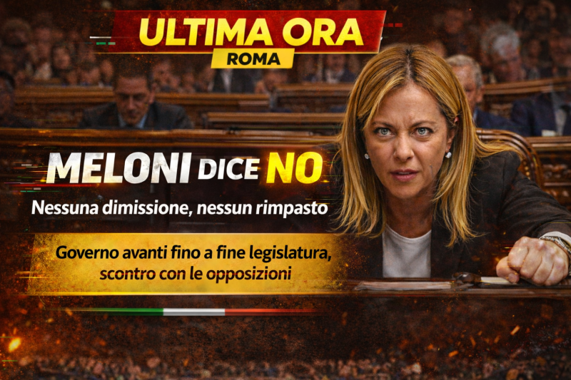 Meloni dice no a dimissioni e rimpasto governo Roma