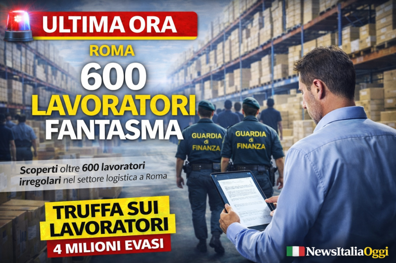 Guardia di Finanza controlli in magazzino a Roma scoperti oltre 600 lavoratori irregolari nella logistica