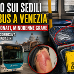Sedili di un autobus contaminati da sostanza corrosiva a Venezia con ustioni a una passeggera