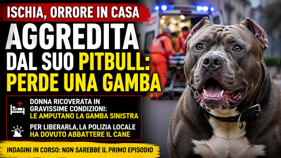 Ischia, donna aggredita dal pitbull: perde una gamba