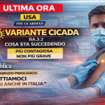 Persona con mascherina riceve vaccino mentre si parla della variante Cicada BA.3.2 più contagiosa negli USA