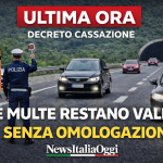 Autovelox con polizia su strada, multe valide anche senza omologazione secondo la Cassazione