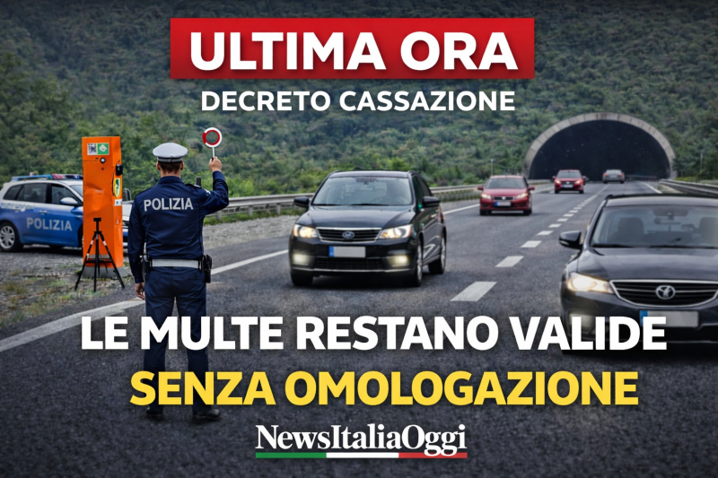 Autovelox con polizia su strada, multe valide anche senza omologazione secondo la Cassazione