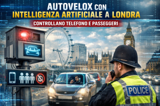 Autovelox con intelligenza artificiale a Londra controlla telefono e passeggeri