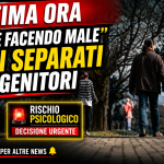 Bambini separati dai genitori camminano con un adulto, rischio traumi psicologici