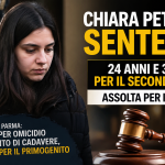 Chiara Petrolini durante il processo a Parma dopo la sentenza di condanna a 24 anni per l’omicidio del secondo figlio
