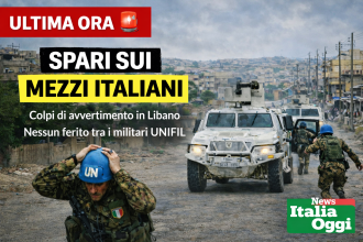 convoglio italiano UNIFIL colpito da spari in Libano