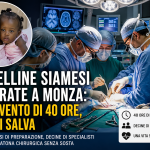 Gemelline siamesi separate a Monza dopo intervento chirurgico di 40 ore, equipe medica in sala operatoria
