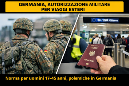 Autorizzazione esercito Germania per viaggi estero uomini 17-45 anni
