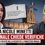 Nicole Minetti e il Quirinale con grafica su verifiche urgenti per la grazia
