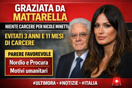 Grazia a Nicole Minetti concessa da Mattarella per motivi umanitari