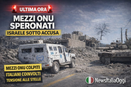 Mezzi ONU danneggiati nel sud del Libano dopo tensioni con carri armati israeliani