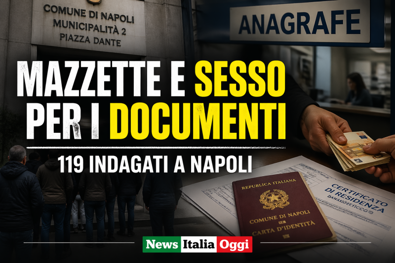 Napoli scandalo anagrafe mazzette e sesso per documenti con 119 indagati