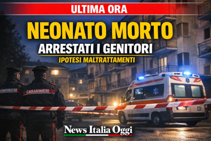 Neonato morto a Borgomanero, carabinieri e ambulanza sul posto dopo l’arresto dei genitori per maltrattamenti