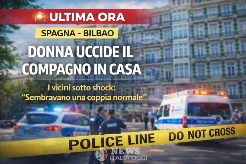 omicidio Bilbao coppia Spagna donna uccide compagno in casa
