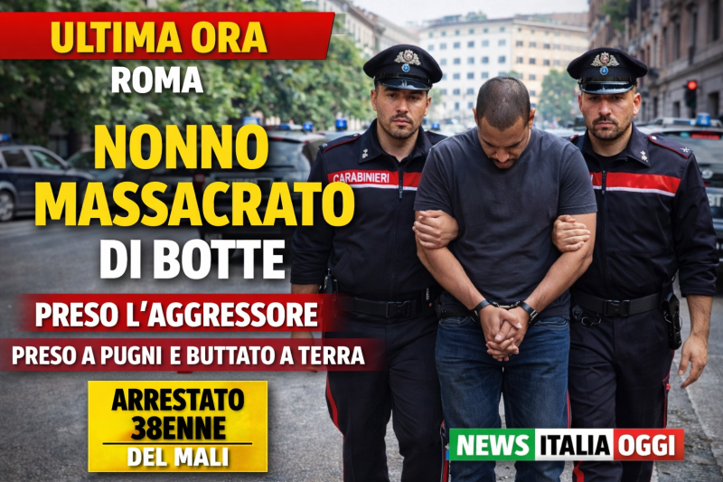 Carabinieri arrestano un uomo dopo una rapina violenta ai danni di un anziano a Roma Tor Sapienza