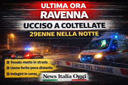 Ravenna, 29enne ucciso a coltellate nella notte con ambulanza e carabinieri sul luogo del delitto