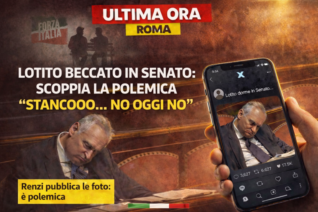 Claudio Lotito dorme in Senato durante la polemica con Matteo Renzi