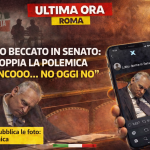 Claudio Lotito dorme in Senato durante la polemica con Matteo Renzi