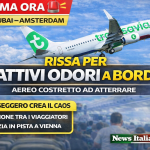 Aereo Transavia in volo dopo rissa tra passeggeri per cattivi odori costretto ad atterrare a Vienn