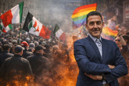 Roberto Vannacci davanti a folla divisa tra sostenitori e proteste in Italia