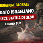 Soldato israeliano colpisce statua di Gesù nel sud del Libano immagine virale
