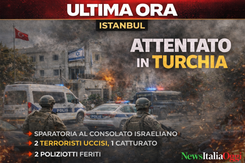 Sparatoria Istanbul consolato israeliano polizia sul posto attacco armato