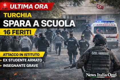 Polizia e studenti in fuga durante sparatoria in liceo in Turchia con 16 feriti