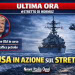 Navi militari USA nello Stretto di Hormuz durante operazione di sicurezza sul traffico petrolifero