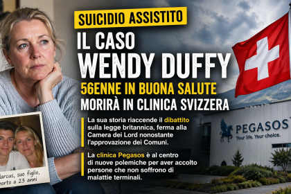 Wendy Duffy caso suicidio assistito clinica Pegasos Svizzera