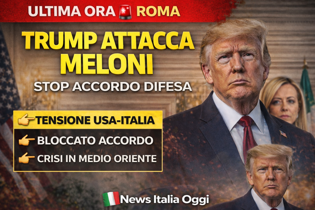 Donald Trump attacca Giorgia Meloni, tensione tra Stati Uniti e Italia dopo lo stop all’accordo di difesa