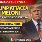 Donald Trump attacca Giorgia Meloni, tensione tra Stati Uniti e Italia dopo lo stop all’accordo di difesa