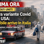 Nuova variante Covid Cicada negli Stati Uniti con operatori sanitari e ambulanza in città