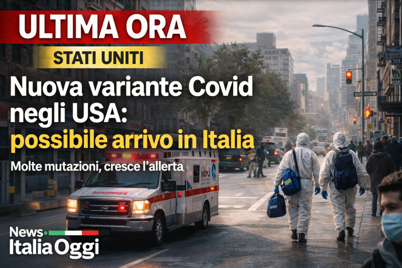 Nuova variante Covid Cicada negli Stati Uniti con operatori sanitari e ambulanza in città