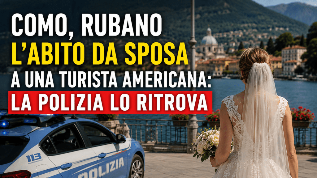 Polizia recupera abito da sposa rubato a una turista americana a Como