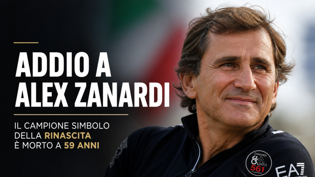 Alex Zanardi morto a 59 anni, immagine commemorativa del campione paralimpico italiano