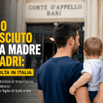 Famiglia con due padri e una madre davanti al mare di Bari dopo la storica sentenza della Corte d’Appello