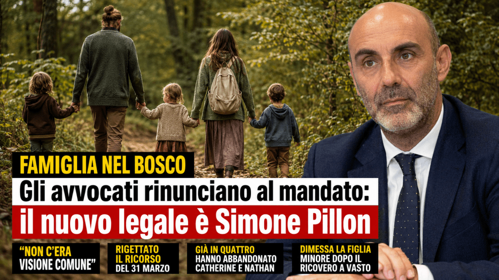 Famiglia nel bosco con Simone Pillon dopo la rinuncia degli avvocati al mandato