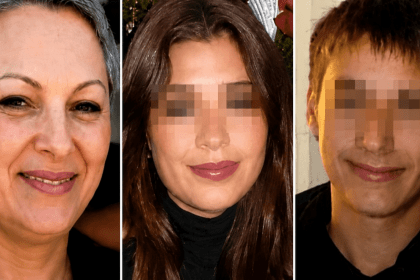 Sonia Bottacchiari con i figli Nishanta e Joshua Groppi dopo il ritrovamento in Friuli Venezia Giulia