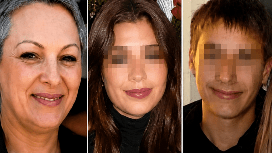 Sonia Bottacchiari con i figli Nishanta e Joshua Groppi dopo il ritrovamento in Friuli Venezia Giulia