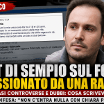 Scena investigativa in una villetta con nastro della polizia sul caso Garlasco