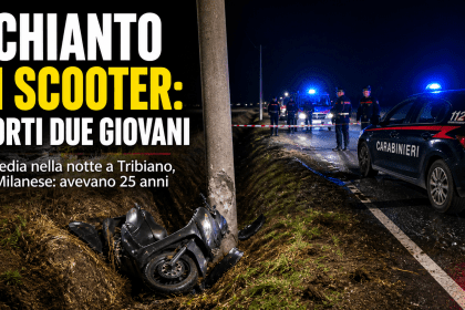 Incidente scooter a Tribiano nel Milanese con intervento dei soccorsi di notte