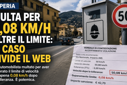 Autovelox a Imperia dopo il caso della multa per 0,08 km/h oltre il limite di velocità