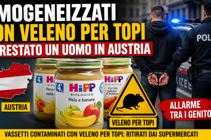 Omogeneizzati contaminati con veleno per topi in Austria, arrestato un uomo