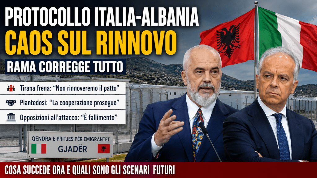 Edi Rama e Matteo Piantedosi sul caso del rinnovo del protocollo Italia-Albania sui centri migranti