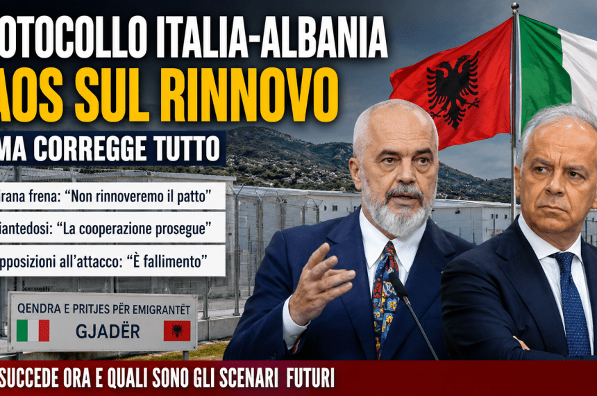 Edi Rama e Matteo Piantedosi sul caso del rinnovo del protocollo Italia-Albania sui centri migranti