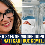 Donna in ospedale dopo il parto dei gemelli in una scena simbolica di cronaca