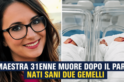 Donna in ospedale dopo il parto dei gemelli in una scena simbolica di cronaca
