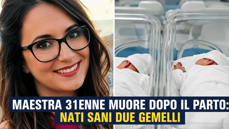 Donna in ospedale dopo il parto dei gemelli in una scena simbolica di cronaca